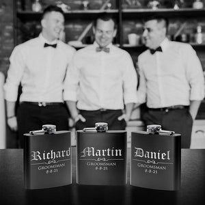 Personalized Wedding Flasks For Groomsmen - GiftShire