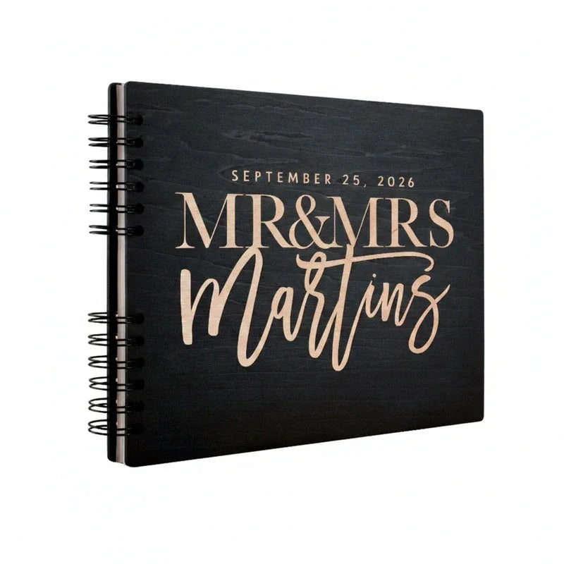 Custom Engraved Wedding Book for Guest Registry