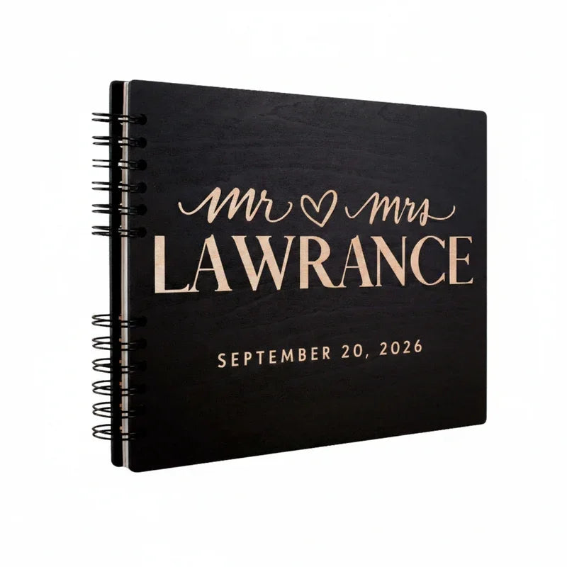 Mr and Mrs Personalized Wedding Guestbook