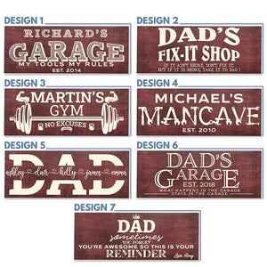 Customized Wooden Father Sign - GiftShire