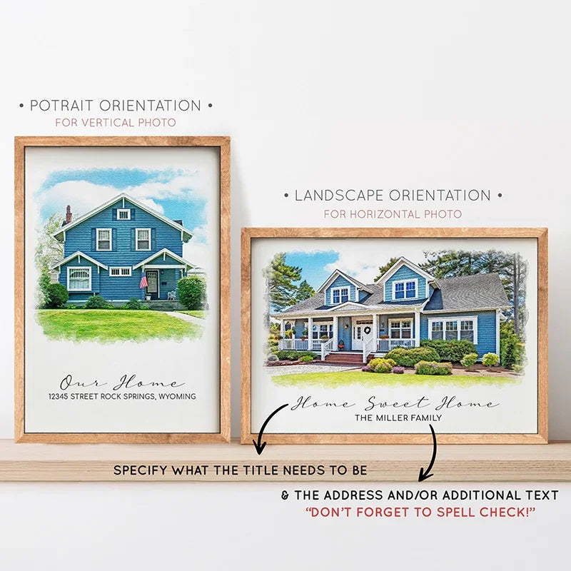 Photo to Watercolor painting - Custom Picture Frame