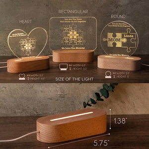 Personalized Mom Puzzle Night Light - GiftShire