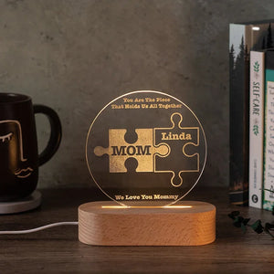 Personalized Mom Puzzle Night Light - GiftShire
