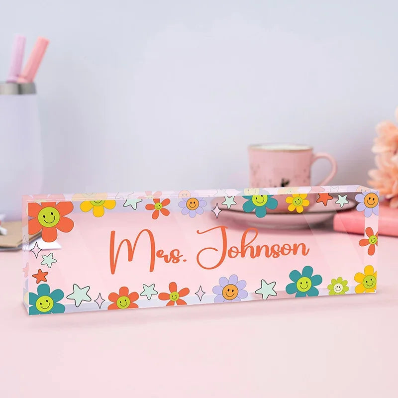 Teacher Appreciation Table Top Name Block