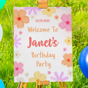 Teen's Birthday Welcome Sign with Name - GiftShire