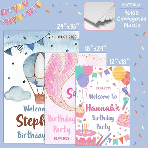 Teen's Birthday Welcome Sign with Name - GiftShire