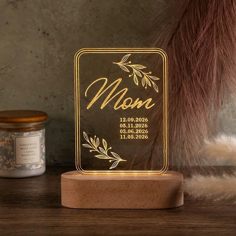 Gifts for Mom & Grandma – Custom Engraved Night Lights - GiftShire