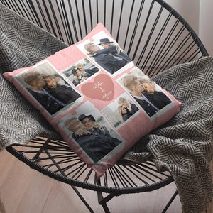 Valentine’s Photo Collage Pillowcase for Couples - GiftShire