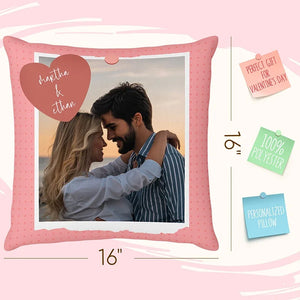 Valentine’s Photo Collage Pillowcase for Couples - GiftShire