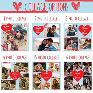Valentine's Pillowcase - Couple’s Photo Collage Gift - GiftShire