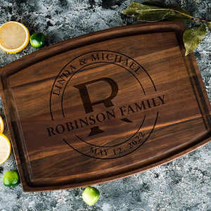 Wood Cut Chopping Board - Customize with Names - GiftShire