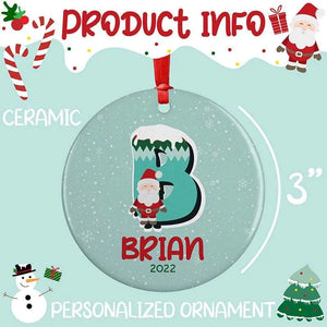 Christmas Initial Ornaments For Kids - GiftShire