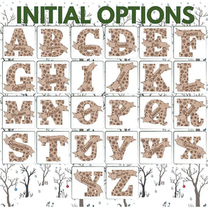 Laser Cut Initial Christmas Ornament - GiftShire