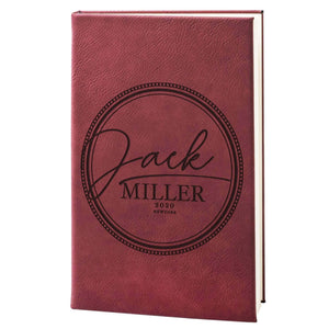 Custom Leather Notebook - Custom Engraved Notebook, Gift for Him, Her - GiftShire