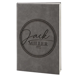 Custom Leather Notebook - Custom Engraved Notebook, Gift for Him, Her - GiftShire