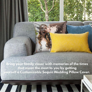 Personalized Sequin Photo Pillow Case with Custom Colors - GiftShire