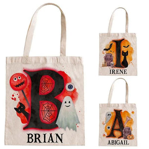 Personalized Halloween Tote Bag for Kids, Custom Trick or Treat Bag - GiftShire