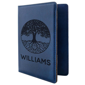 Personalized Passport Holder - Custom Leather Passport Cover - GiftShire