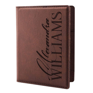 Personalized Passport Holder - Custom Leather Passsport - Traveler Gifts - GiftShire