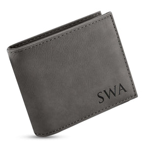 Personalized Leather Wallet, Custom Initial Wallet, Gift for Men - GiftShire