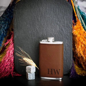 Leather Hip Thin Flask - GiftShire