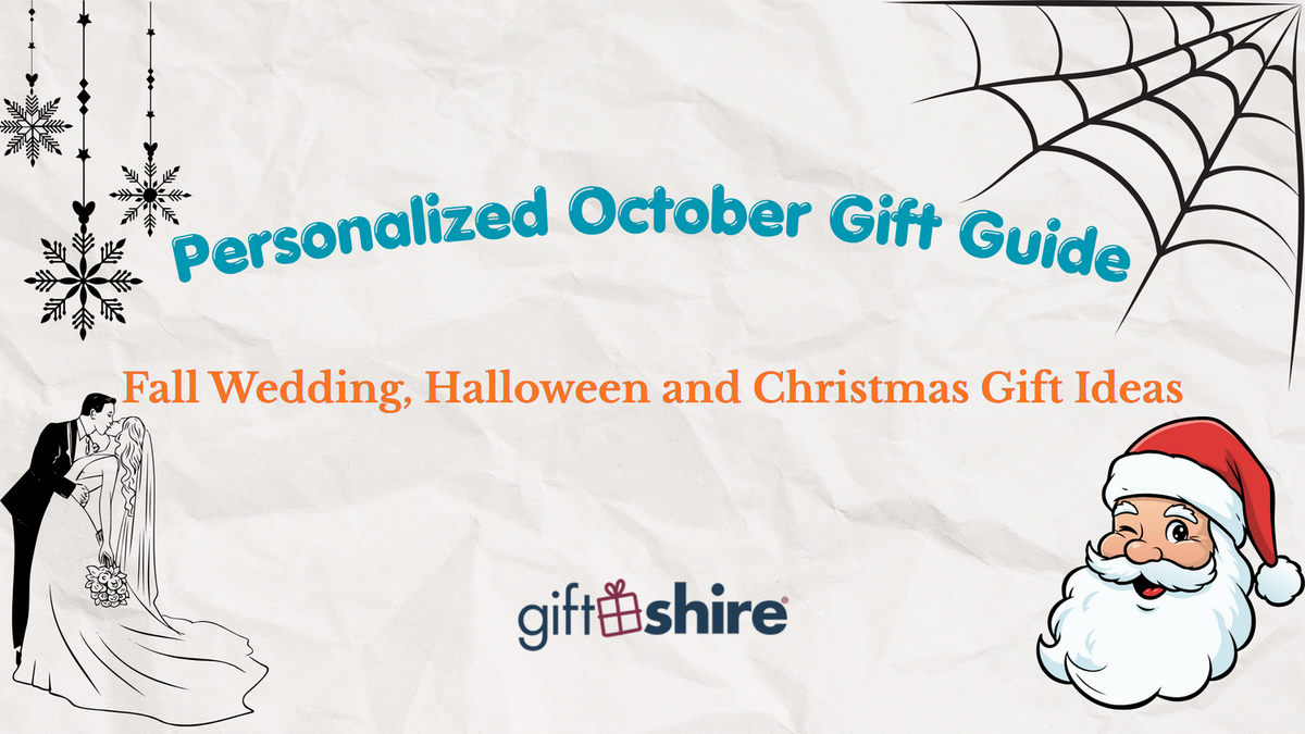 Personalized October Gift Guide: Fall Wedding, Halloween and Christmas Gift Ideas