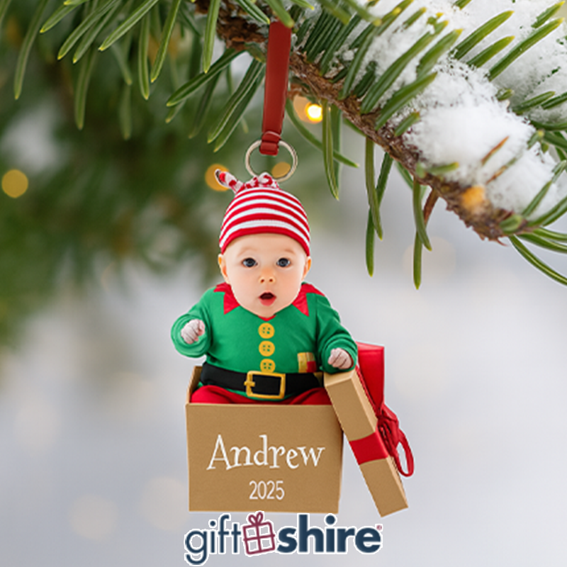 Photo to Christmas Ornament: See How Cute Your Baby's 1st Xmas Gift?
