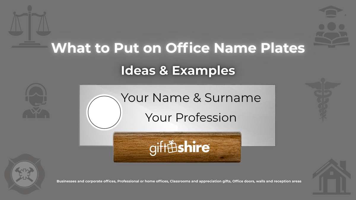 What to Put on Office Name Plates: Name, Title, Photo & Logo