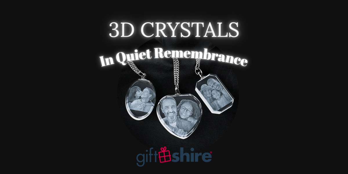 3D Crystals in Quiet Remembrance, Sympathy Gift for Someone Grieving