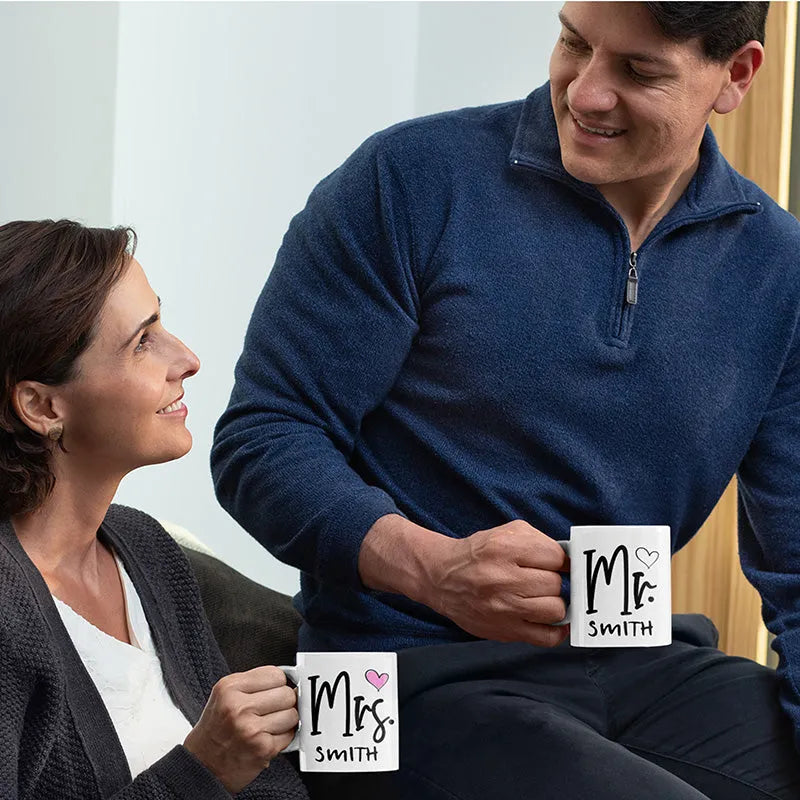 Mr & Mrs Personalized Mug for Couples Gift