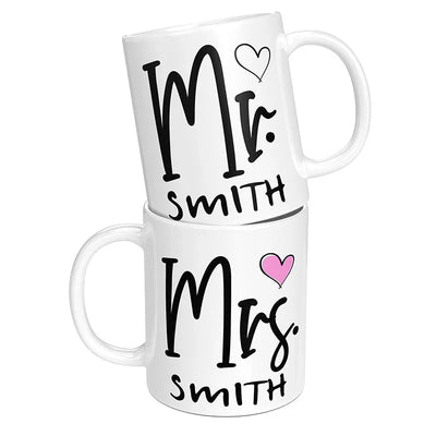 Mr & Mrs Personalized Mug for Couples Gift