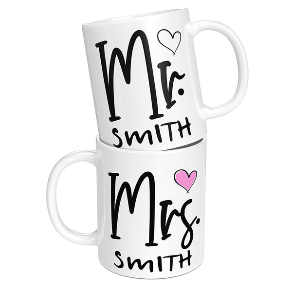 Mr & Mrs Personalized Mug for Couples Gift