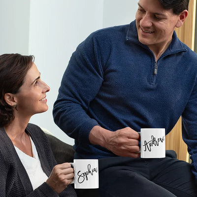 Couple's Personalized Mug with Script Name