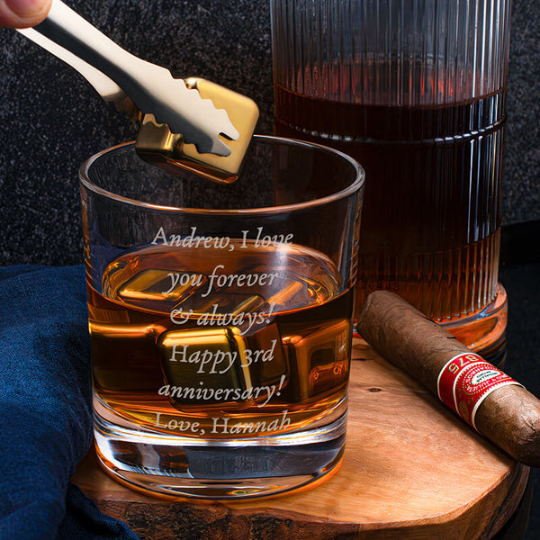 11oz Rock Glass for Whiskey, Customized Glassware