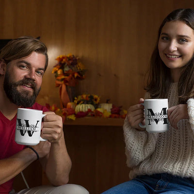 Personalized Monogram Mug Set