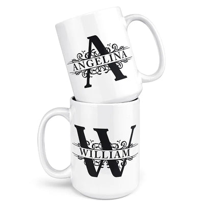 Personalized Monogram Mug Set