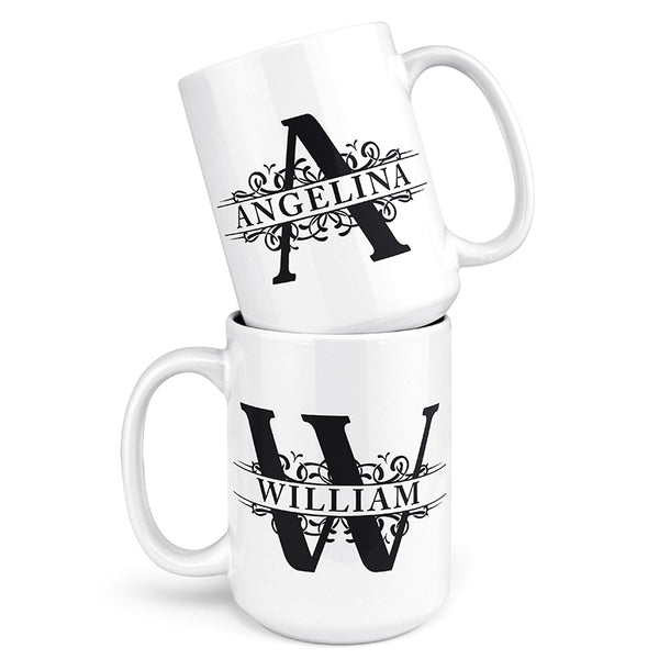 Personalized Monogram Mug Set