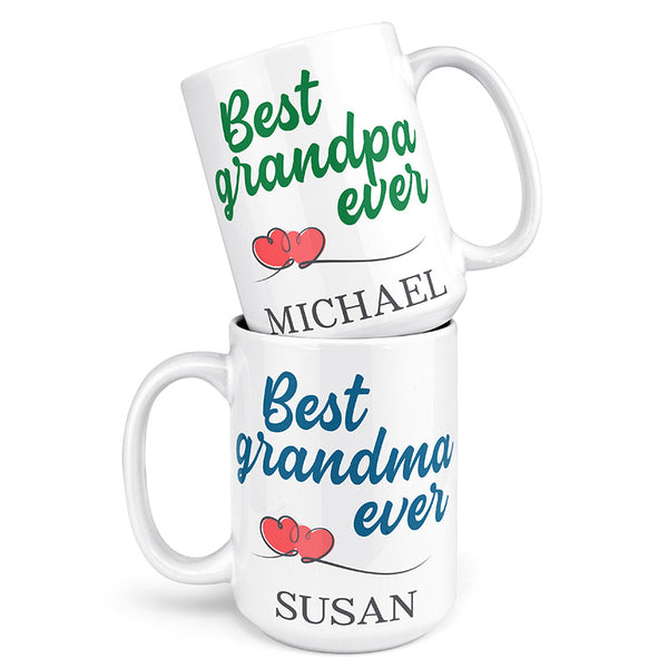 Best Grandma & Grandpa Ever Custom Mug