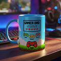 Gamer Dad Personalized Pixel Art Coffee Mug with Kids' Names