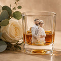 Personalized Wedding Photo Whiskey Glass