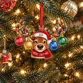 Personalized Reindeer Family Christmas Ornament With Kids’ Names