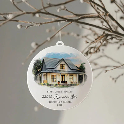 1st Christmas at Our New Home Ornament – Upload Your Photo