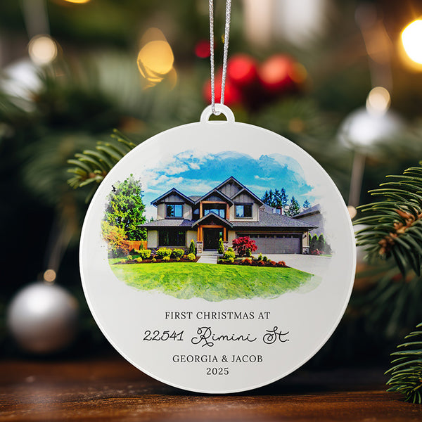 1st Christmas at Our New Home Ornament – Upload Your Photo