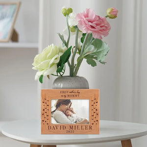 1st Mother's Day Engraved Wooden Photo Frame - GiftShire