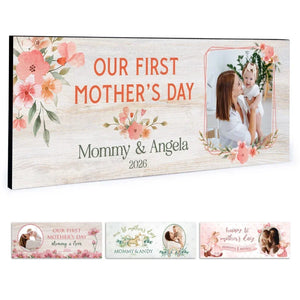 Personalized 1st Mother’s Day Gift – Photo Upload Wall Sign - GiftShire