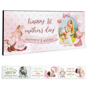 Personalized 1st Mother’s Day Gift – Photo Upload Wall Sign - GiftShire