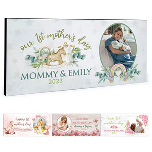 Personalized 1st Mother’s Day Gift – Photo Upload Wall Sign - GiftShire