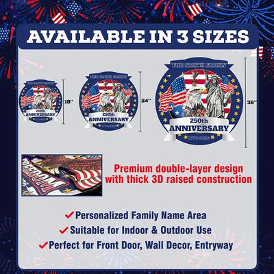 America's 250-Year Anniversary Personalized Door & Wall Sign