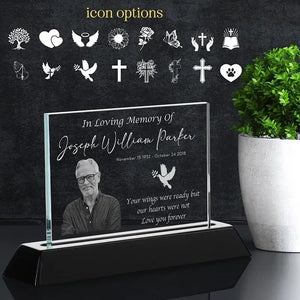 3D Crystal Frame, Custom Memorial Frame - GiftShire
