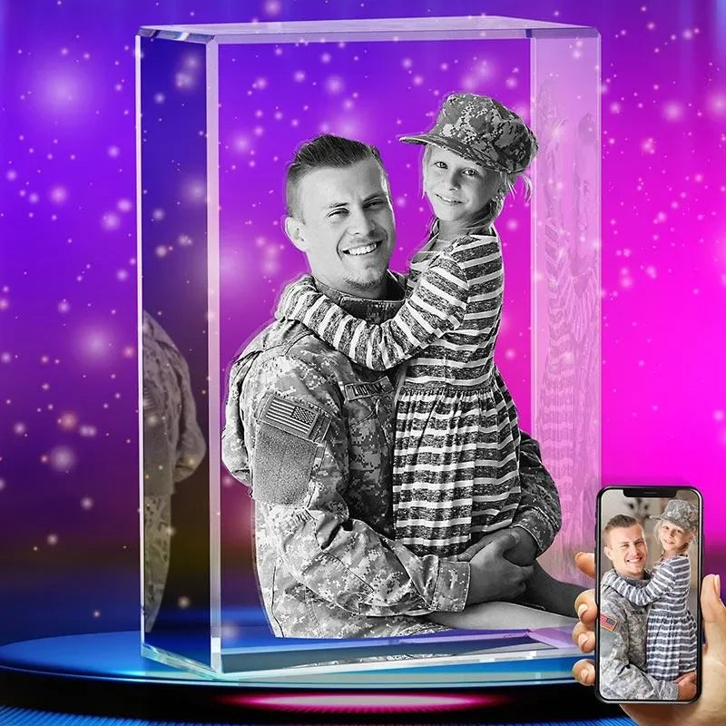 3D Crystal Photo, Father’s Day Gifts - GiftShire
